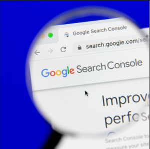 Imagem da palavra Google Search Console com um zoom